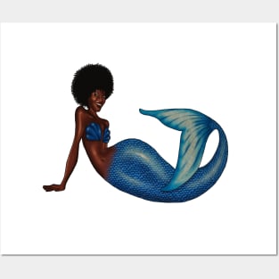 Afro Mermaid, African, Black Girl Magic Posters and Art